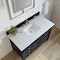 James Martin Vanities Brittany 48in Single Vanity, Black Onyx w/ 3 CM White Zeus Quartz Top 650-V48-BKO-3WZ - alternate 5